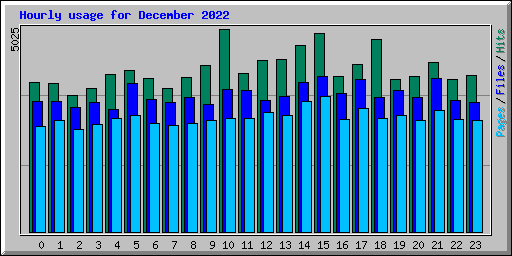 Hourly usage for December 2022