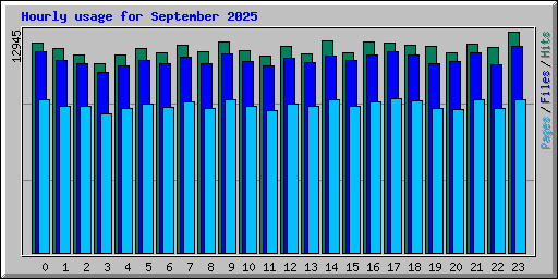 Hourly usage for September 2025