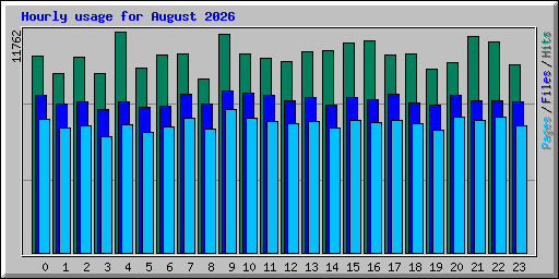 Hourly usage for August 2026
